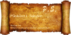 Pünkösti Sándor névjegykártya