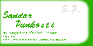 sandor punkosti business card